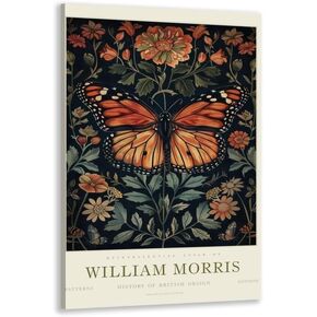 William Morris Bee Canvas Wall Art Prints Nature-Inspired Botanical Flower Posters Vintage Bumble Bee Animal Wall Decor for Office Living Room Bedroom Decor Aesthetic 8x12in Unframed