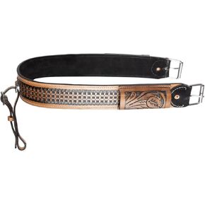 Rear CINCHES for Western Saddles Horse Bucking Strap Back Girth Premium Smooth Leather with Billet Keepers