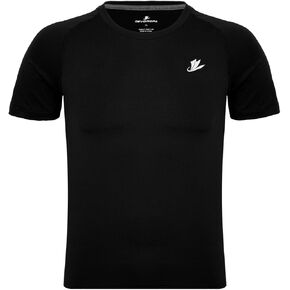 DEVOROPA Youth Boys Compression Shirt Short Sleeve Football Baseball Undershirt Quick Dry Sports Baselayer