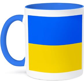 3dRose mug_159820_1 Flag of Ukraine Ukrainian Blue and Yellow Bicolor Eastern Europe European Country World Ceramic Mug, 11-Ounce