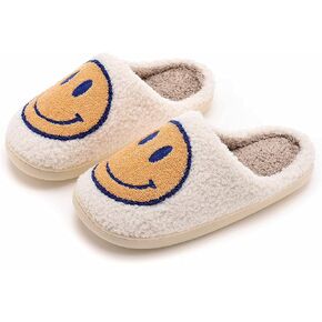 NEVEROLD Fun Cute Trendy Colorful Cartoon Illustrated Cozy Fluffy Plush Fur Slip On Cushion House Slippers for Women, Men, Girls, and Boys