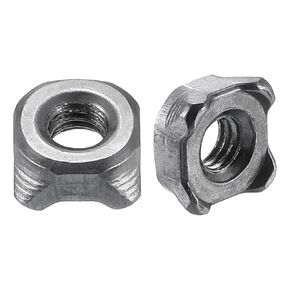 uxcell Weld Nuts, M10-1.5 Square UNC Carbon Steel Machine Screw Gray 10Pcs