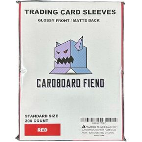 – Standard Size Trading Card Sleeves – Glossy Front Matte Back – 200 Pack (Clear)