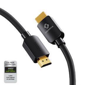 كابل HDMI 10K 8K - كابل HDMI 2.1، سلك HDMI معتمد عالي السرعة، يدعم 4K@240 هرتز، 1080p، 48 جيجابت في الثانية، HDR، متوافق مع PS5، PS4، التلفزيون، الكمبيوتر الشخصي (3.3 قدم)