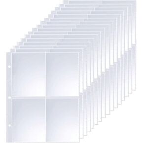 Trading Card Binder with Sleeves,Card Albums Baseball Cards Binder 2024,4 Pocket Yankees Baseball Card Sleeves,Fits 400 Cards Baseball Binder with 50 Removable Sleeves(baseball-400)