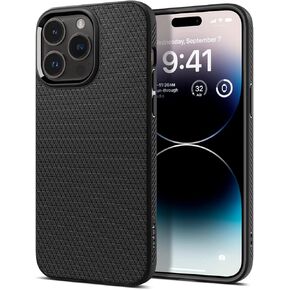 Spigen Liquid Air Designed for iPhone 14 Pro Case (2022) [Military-Grade Protection] - Matte Black