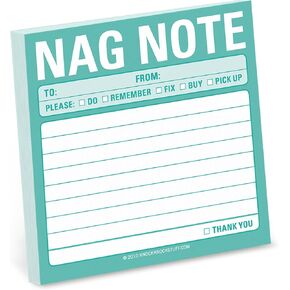 1-Count Knock Knock Nag Note Sticky Notes, to Do List Notepad, 3 x 3-inches, 100 Sheets Each