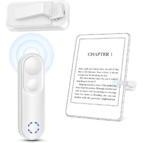 جهاز Kindle Page Turner، جهاز التحكم عن بعد لصفحة Clicker Page Turner لـ Kindle Paperwhite Oasis Scribe iPad Tablet Kobo Kindle Accessories، جهاز تحكم عن بعد في الكاميرا مع حزام المعصم (أبيض)