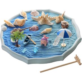 Desktop Zen Garden Kit -Mars Space Exploration Themed Zen Decor Sand,Astronaut Statue Figurines,Irregular Red Raw Sandstone Sand Tabletop Decoration,Zen Office Desktop Decoration Gift (Red)