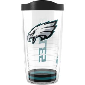 Tervis NFL Philadelphia Eagles - كوب سفر معزول بجدار مزدوج مصنوع في القطب الشمالي مصنوع في الولايات المتحدة الأمريكية يحافظ على المشروبات باردة وساخنة، 24oz، كلاسيكي
