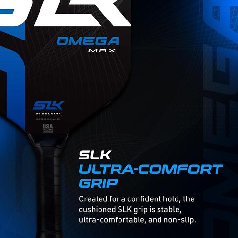 Selkirk SLK Omega Carbon Pickleball Paddle | Dual Carbon & Fiberglass Face with a Rev-Cor+ Polymer Core | Performance and Technology United with Comfort, Balance, and affordability in Saudi Arabia