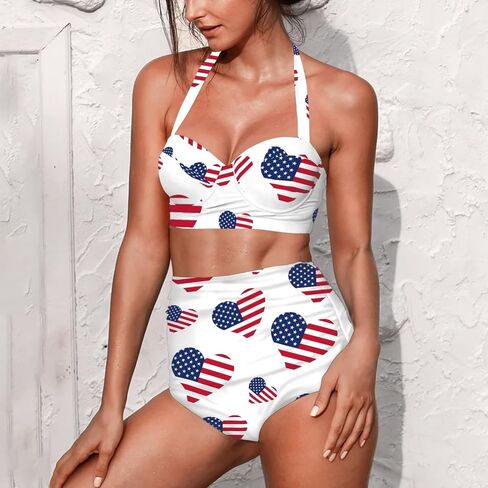 Veniyate Womens Two Piece Swimsuits High Waisted Bikini Set Tummy Control Halter Ruched Bathing Suits in Saudi Arabia