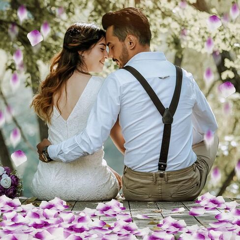 500 Pcs Rose Petals, Artificial Rose Flowers, Silk Rose Petals for Bedroom, Wedding, Confession, Engagement Decorations (500, White) in Saudi Arabia