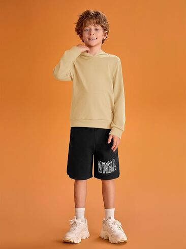 Haloumoning Boys Fashion Hoodies Kids Long Sleeve Hooded Sweatshirts with Kangaroo Pocket 5-14 Years in Saudi Arabia