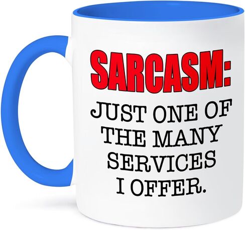 3dRose Sarcasm مجرد واحدة من العديد من الخدمات التي أقدمها، كوب، 11 أونصة، أسود/أحمر in Saudi Arabia