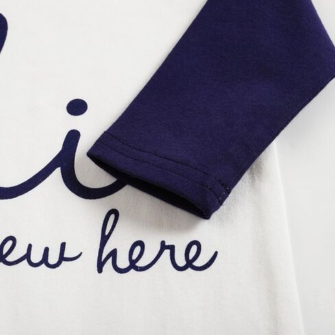 Hi I’m New Here Newborn Outfit, Baby Coming Home Clothes, Cotton Infant Romper Bodysuit Jumpsuit with Hat and Gloves in Saudi Arabia