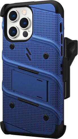 ZIZO Bolt Bundle for iPhone 14 Pro Max (6.7) Case with Screen Protector Kickstand Holster Lanyard - Black in Kuwait