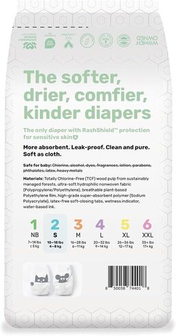 PARASOL Clear+Dry Disposable Diapers | RashShield Protection, Leakproof Design, Hypoallergenic | Size 2, (10-18 lbs) 72 Count in Saudi Arabia