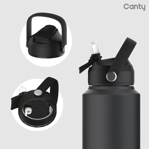 Canty Stainless Steel Water Bottle with Straw, Anti-Slip Base and Giftable Full Colored Box, Great for Travel (Amethyst, 12 Oz) in Saudi Arabia