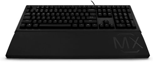 لوحة مفاتيح ميكانيكية سلكية CHERRY MX 1.0 مع مفاتيح MX Red صامتة - مع مسند راحة اليد لتجربة كتابة مريحة وهادئة. الحجم الكامل مع لوحة الأرقام in Kuwait