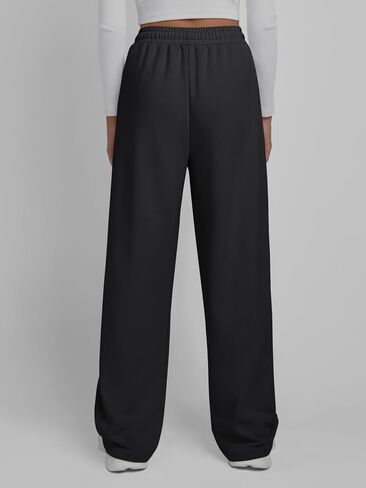 Trendy Queen Women's Wide Leg Sweatpants Baggy Y2K High Waisted Joggers Fall Fashion Outfits Clothes with Pockets 2024 in Saudi Arabia