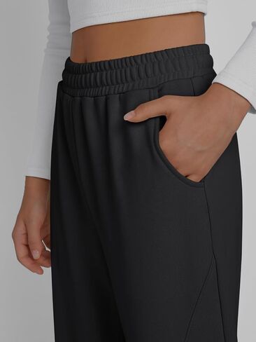Trendy Queen Women's Wide Leg Sweatpants Baggy Y2K High Waisted Joggers Fall Fashion Outfits Clothes with Pockets 2024 in Saudi Arabia
