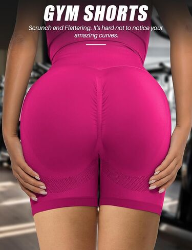 Buauty Womens 5" Scrunch Butt Lifting Shorts Workout Gym High Waisted Tummy Control Seamless Booty Yoga Biker Shorts in Saudi Arabia
