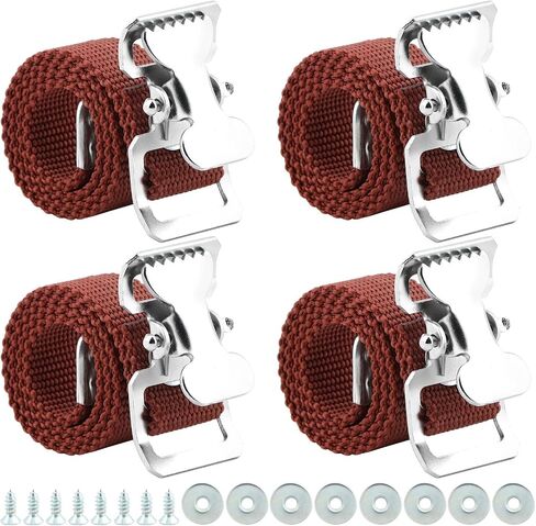 EMVANV 4PCS Drywall Stilts Straps, Adjustable Leg Band Straps Drywall Foot Band Straps Kit with 8 Screws & 8 Spacers, Nylon Leg Fixation Strap Replacement Part for Stilts(Blue) in Kuwait