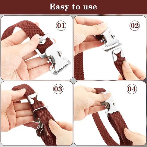 EMVANV 4PCS Drywall Stilts Straps, Adjustable Leg Band Straps Drywall Foot Band Straps Kit with 8 Screws & 8 Spacers, Nylon Leg Fixation Strap Replacement Part for Stilts(Blue) in Kuwait