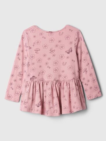 GAP Baby Girls' Long Sleeve Peplum Tee in Saudi Arabia