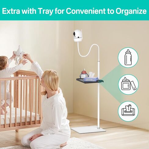 Universal Baby Monitor Camera Stand for HelloBaby,Infant Optics DXR-8 & DXR-8Pro, Nanit Pro Momcozy Baby Monitor Stand - Height Adjustable Baby Camera Floor Stand for Eufy, VTech, Owlet and VAVA etc. in Saudi Arabia
