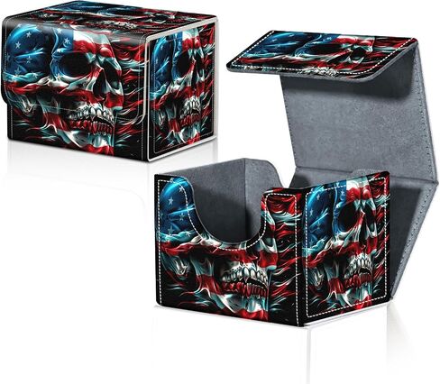 Card Deck Box for MTG Trading Cards with Magnetic Closure,Premium Card Storage Box Case Cover for TCG CCG Magic Cards,Blue Pirate Ship in Kuwait
