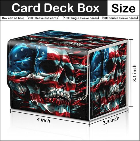 Card Deck Box for MTG Trading Cards with Magnetic Closure,Premium Card Storage Box Case Cover for TCG CCG Magic Cards,Blue Pirate Ship in Kuwait