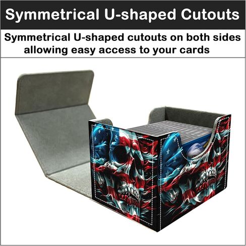 Card Deck Box for MTG Trading Cards with Magnetic Closure,Premium Card Storage Box Case Cover for TCG CCG Magic Cards,Blue Pirate Ship in Kuwait