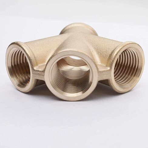 LTWFITTING أنبوب نحاسي أنثى 4 اتجاهات Y تركيب متقاطع 1/2 بوصة NPT وقود هواء ماء (عبوة من 2) in Kuwait
