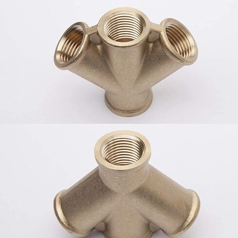 LTWFITTING أنبوب نحاسي أنثى 4 اتجاهات Y تركيب متقاطع 1/2 بوصة NPT وقود هواء ماء (عبوة من 2) in Kuwait