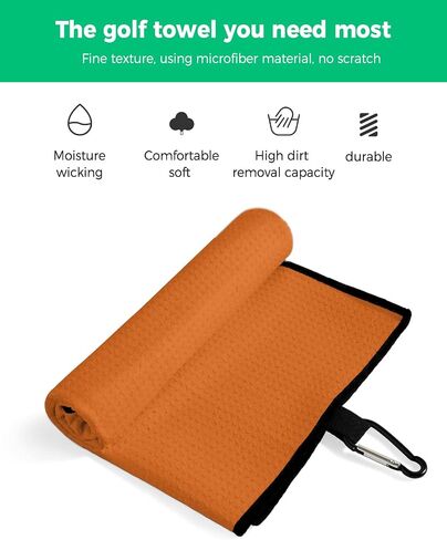 Savannan Golf Towels, Flower Leaf Wildflowers Botanical Floral Spring Summer Plant Durable Microfiber Waffle Materials Absorbent Golf Accessories with Handy Clip for Women, Men, 24x16 Inch in Saudi Arabia