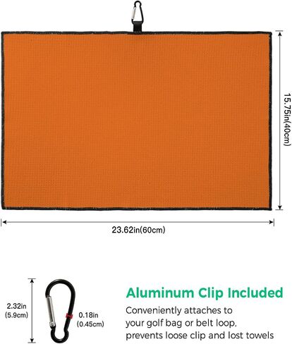 Savannan Golf Towels, Flower Leaf Wildflowers Botanical Floral Spring Summer Plant Durable Microfiber Waffle Materials Absorbent Golf Accessories with Handy Clip for Women, Men, 24x16 Inch in Saudi Arabia