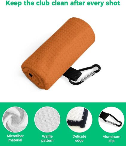 Savannan Golf Towels, Flower Leaf Wildflowers Botanical Floral Spring Summer Plant Durable Microfiber Waffle Materials Absorbent Golf Accessories with Handy Clip for Women, Men, 24x16 Inch in Saudi Arabia