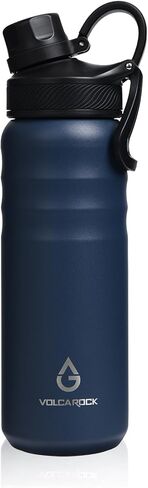 Insulated Sports Water Bottle with Straw Lid Dustproof, 3 Lids, 24/32/40/64 oz Dishwasher Safe & BPA Free Double Wall Stainless Steel Water bottle, Leakproof & Sweat Free -40 Oz Brick Red in Saudi Arabia