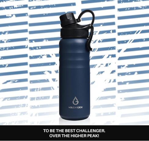 Insulated Sports Water Bottle with Straw Lid Dustproof, 3 Lids, 24/32/40/64 oz Dishwasher Safe & BPA Free Double Wall Stainless Steel Water bottle, Leakproof & Sweat Free -40 Oz Brick Red in Saudi Arabia