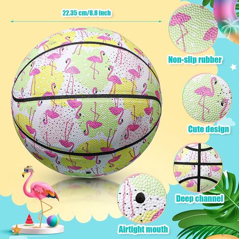 3 Pcs Kid Basketball Youth Basketball Size 5 (27.5") Leather Basketball Kid Youth Adult Basketball Colorful Pattern Indoor Outdoor Basketball Game for Boy Girl Women Men in Saudi Arabia
