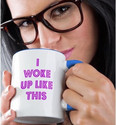 3dRose I Woke Up Like This Mug, 11 oz, Black in Saudi Arabia