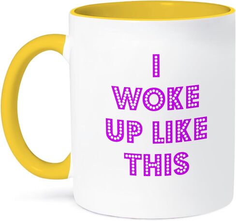مج 3dRose I Woke Up Like This، 11 أونصة، أسود in Saudi Arabia