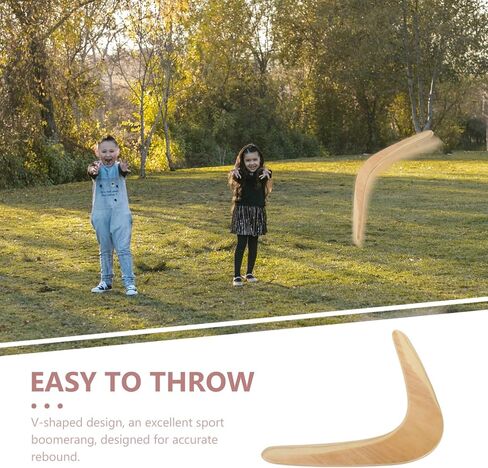 Gatuida Boomerang للأطفال والكبار: رمي Boomerangs على شكل حرف V عائد Boomerang مصنوع يدويًا من الخشب Boomerang لعبة صيد سريع للنساء والرجال in Kuwait