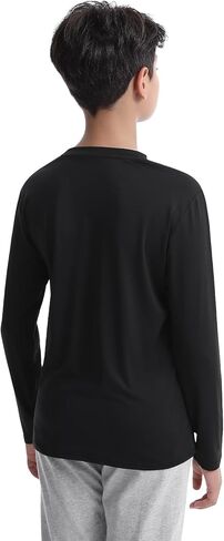Cosy Pyro 5-Pack Boys Youth Long Sleeve Dry Fit T-Shirt Moisture Wicking Athletic Round Neck Tees in Kuwait