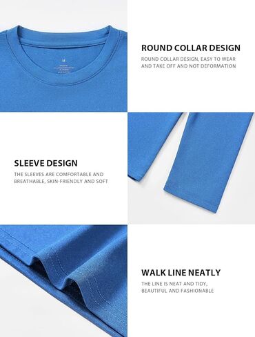 Cosy Pyro 5-Pack Boys Youth Long Sleeve Dry Fit T-Shirt Moisture Wicking Athletic Round Neck Tees in Kuwait