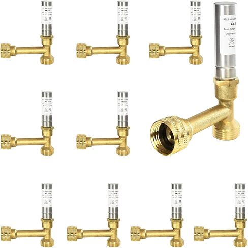 2-Pack Stainless Steel Water Hammer Arrestor, 3/4-Inch FHT x 3/4-Inch MHT for Washing Machine, Reduce Banging Noise in Kuwait