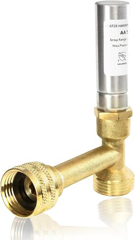 2-Pack Stainless Steel Water Hammer Arrestor, 3/4-Inch FHT x 3/4-Inch MHT for Washing Machine, Reduce Banging Noise in Kuwait