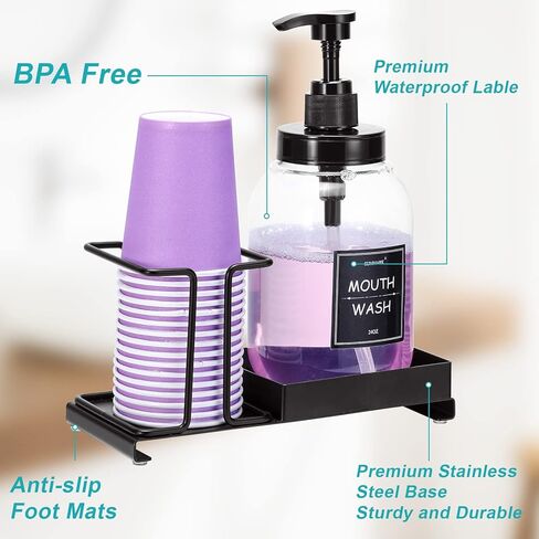 4 أوقية 50 عبوة صغيرة من أكواب غسول الفم للحمام للاستعمال مرة واحدة، أكواب ورقية للحمام، أكواب ورقية إسبرسو، أكواب ورقية صغيرة للوجبات الخفيفة، إسبرسو الحمام مثالية للمنزل والشقق السكنية RVS Campers (أسود) in Kuwait